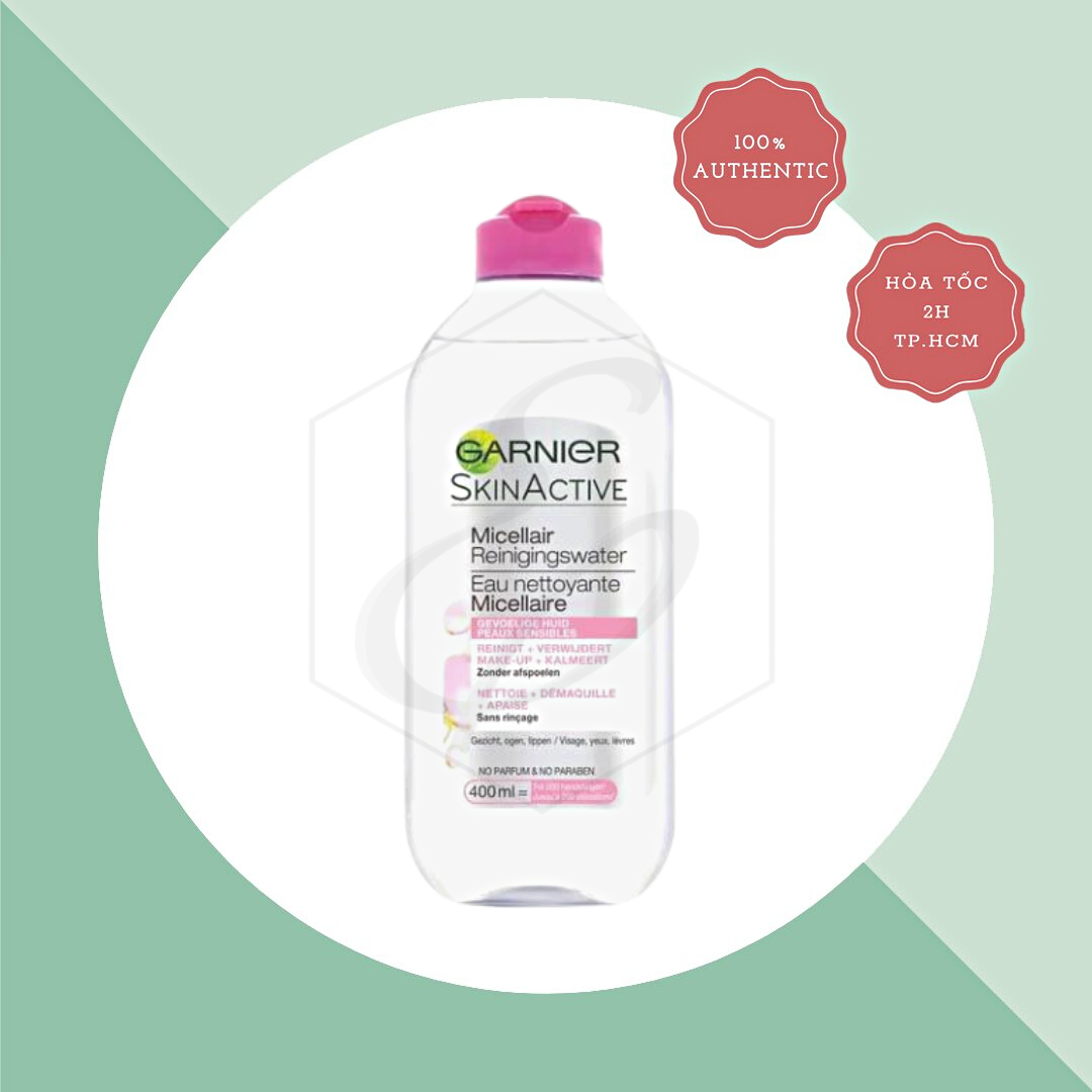 Nước Tẩy Trang Garnier SkinActive Micellair Reinigingswater Peaux Sensibles (Nắp Hồng) - 400ml
